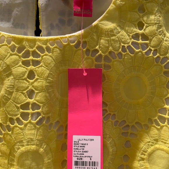 Authentic Lilly Pulitzer Small Scalloped Lace Top. - Picture 5 of 8